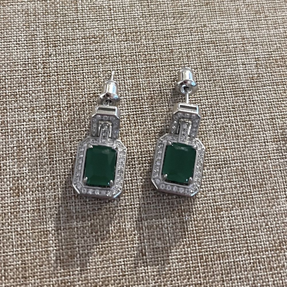 The Oz Drop 925 Emerald green estate inspired 925 silver - Picture 7 of 16